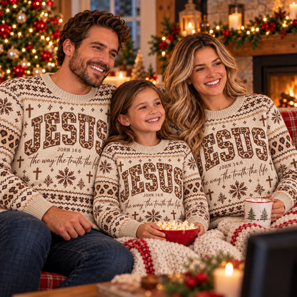 Jesus The Way Truth Life Christian – John 14:6 Faith Holiday Sweater