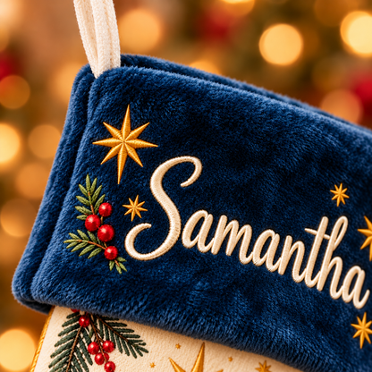 Personalized Nativity Christmas Stocking – Custom Name Christian Holiday Stocking, Festive Fireplace Decor & Family Christmas Gift