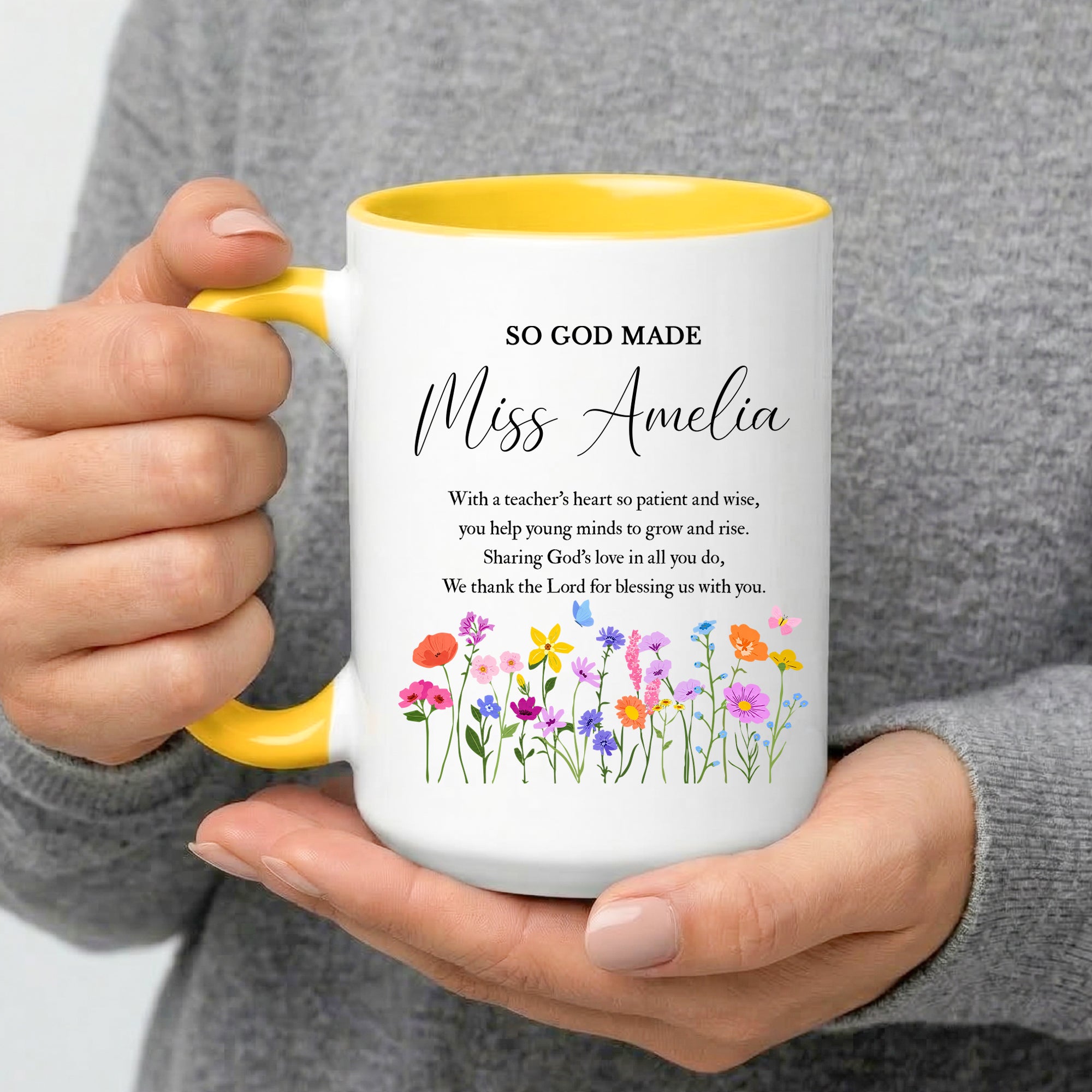 Custom Name Teacher Mug – Appreciation Gift for Teachers