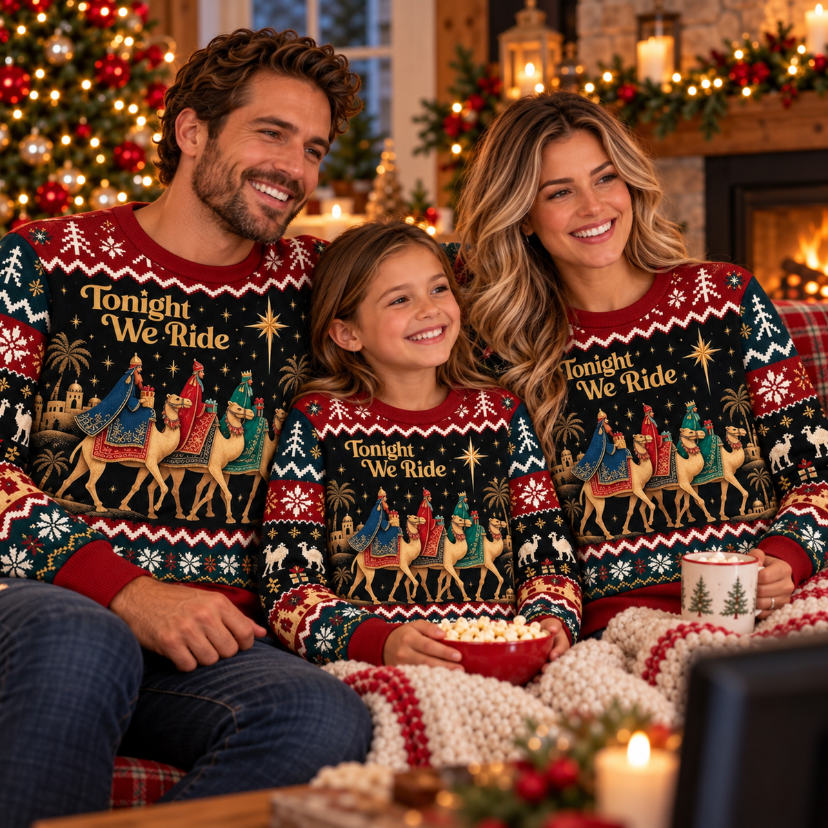 Tonight We Ride Three Wise Men Christmas – Christian Bethlehem Star Holiday Sweater