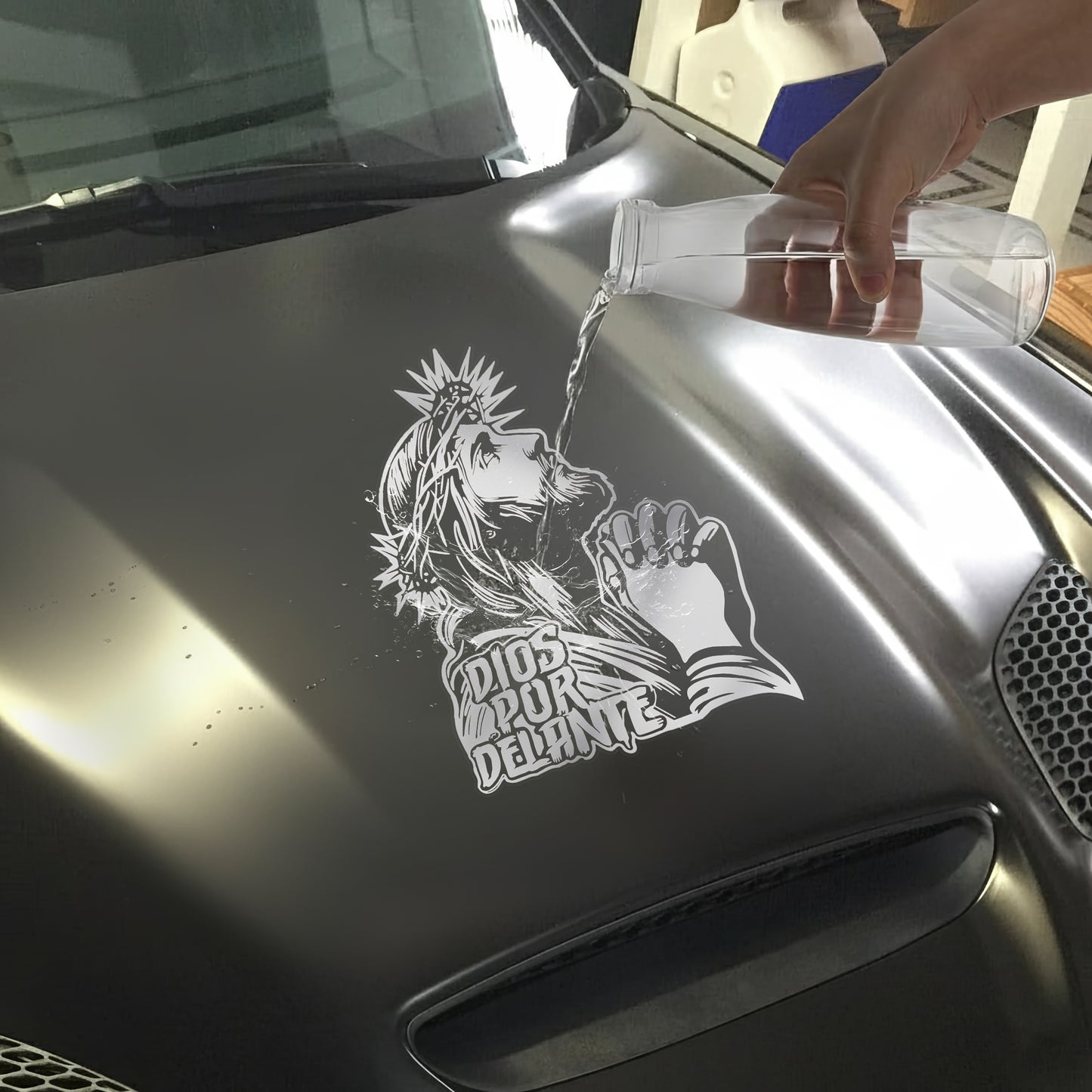 Dios Por Delante Decal Large Graphic for Trucks, Cars, Walls