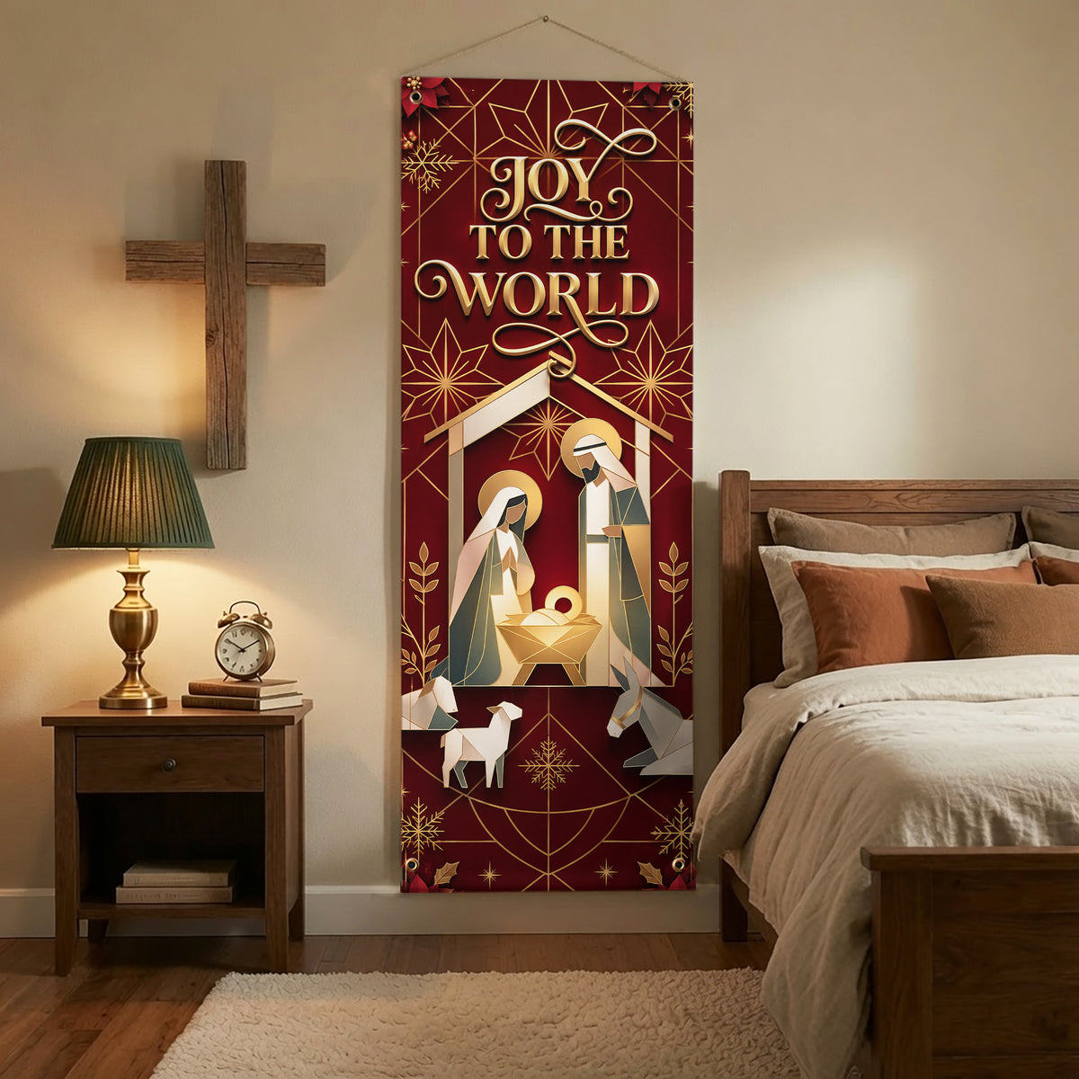 Glory to God Nativity Christmas Banner Set – Christian Holiday Hanging Decor