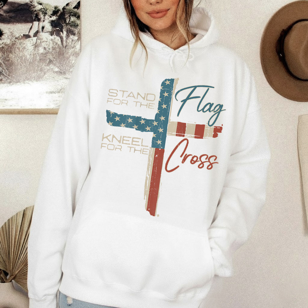 Stand for the Flag, Kneel for the Cross 1 - Hold Fast Faith - Unisex Tshirt / Hoodie / Sweatshirt