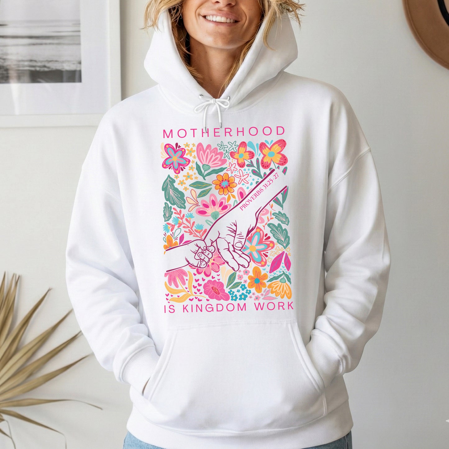 Kingdom Work" - Floral Hand and Flower Design – Unisex Tshirt / Hoodie / Sweatshirt