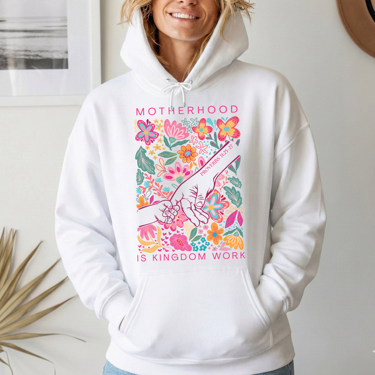 Kingdom Work" - Floral Hand and Flower Design – Unisex Tshirt / Hoodie / Sweatshirt