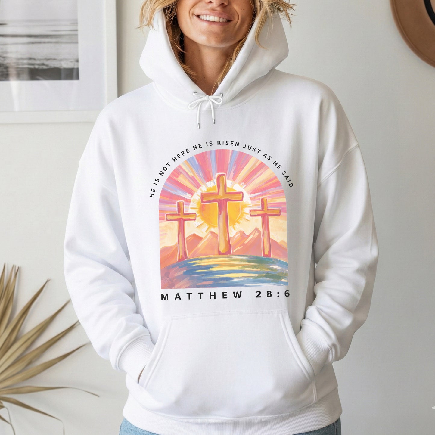 He Is Not Here Just As He Said – He is Risen – Unisex Tshirt / Hoodie / Sweatshirt