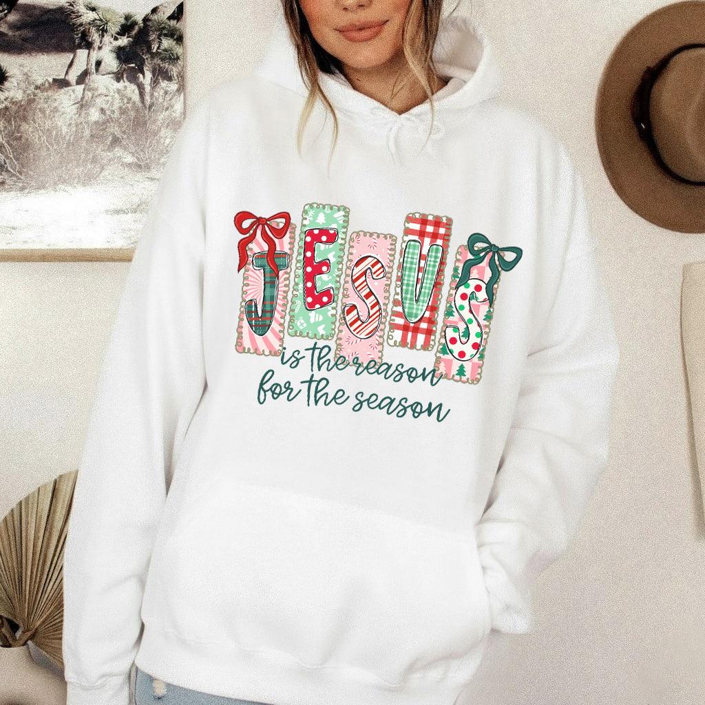 Jesus Is The Reason For The Season Pattern - Merry Christmas - Unisex Tshirt / Hoodie / Sweatshirt - Faith Guided Life