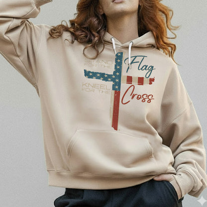 Stand for the Flag, Kneel for the Cross 1 - Hold Fast Faith - Unisex Tshirt / Hoodie / Sweatshirt
