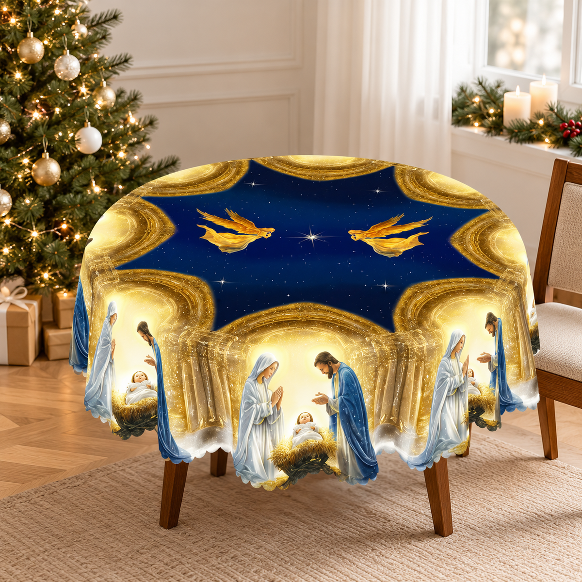 Golden Angel Nativity