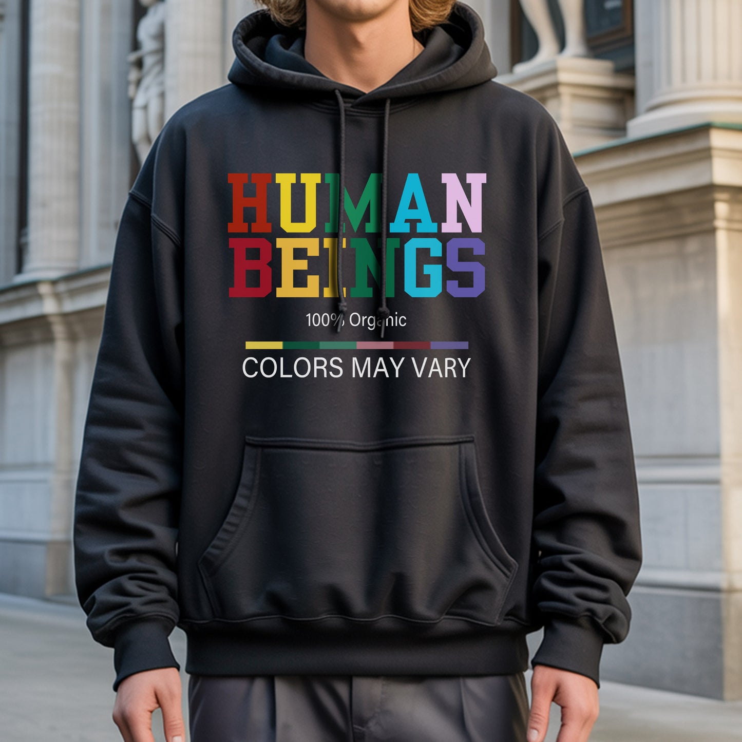 "Human Beings - Colors May Vary" Unisex Diversity T-Shirt | 100% Organic Equality Statement Tee