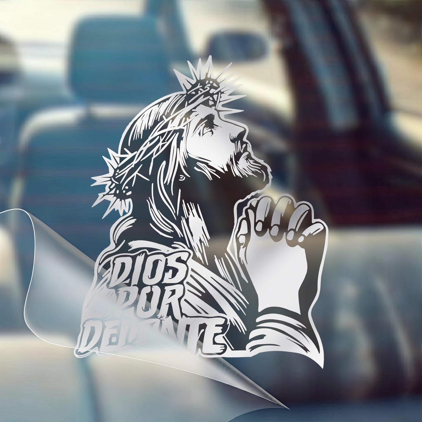 Dios Por Delante Decal Large Graphic for Trucks, Cars, Walls