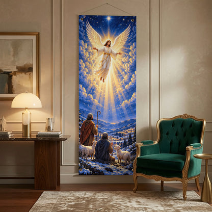 Winter Nativity Christmas Banner Set – Star of Bethlehem Christian Holiday Decor