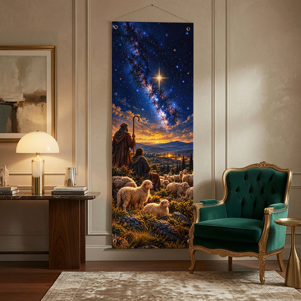 Star of Bethlehem Nativity Christmas Banner Set – Christian Holiday Decor