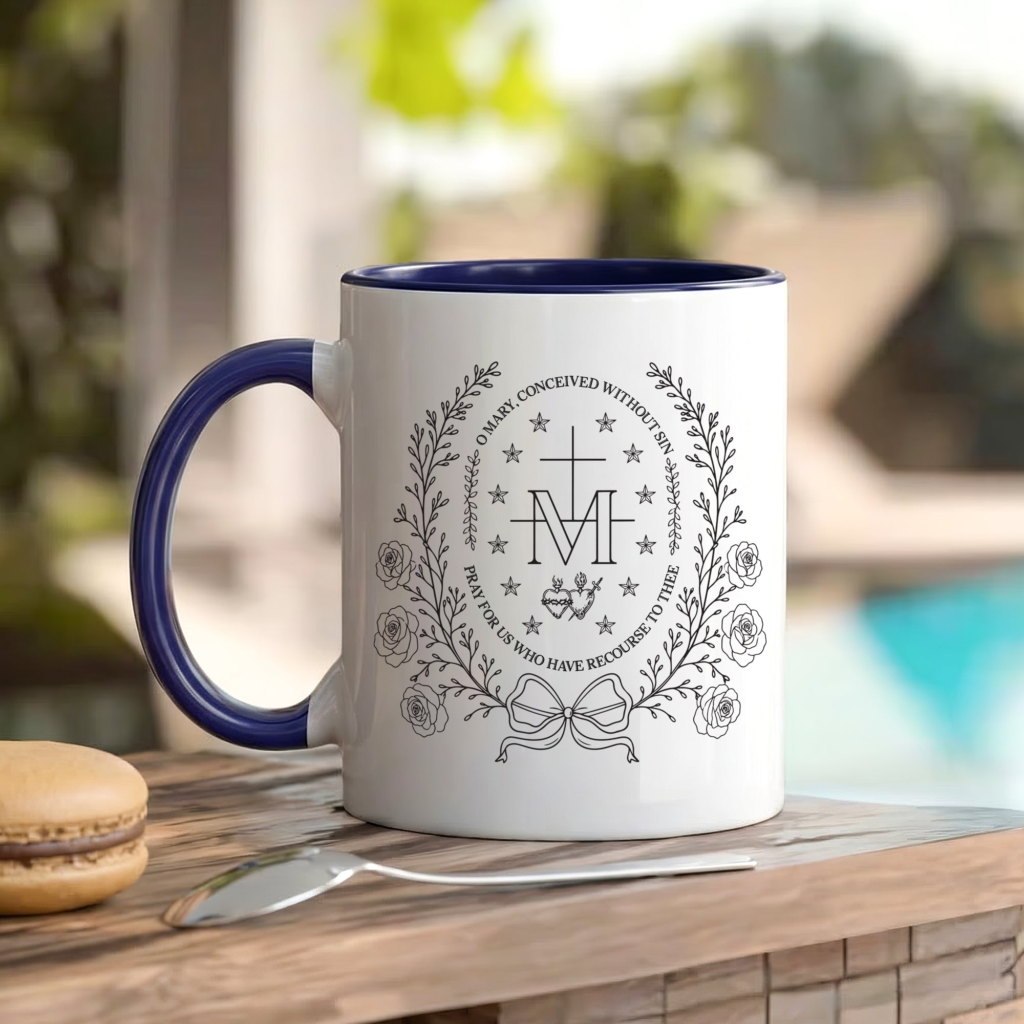 O Mary Conceived Without Sin Prayer Mug - Perfect Christian Gift, Prayer Mug, or Daily Inspiration