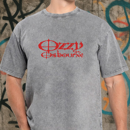 Ozzy Osbourne Two Sides Unisex Vintage Washed T-Shirt - Rock Legend Portrait Tribute