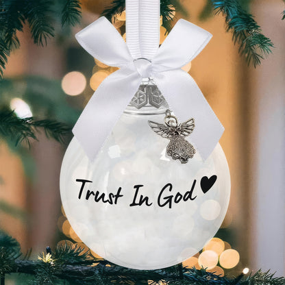 "Trust In God" Angel Charm Christmas Ornament