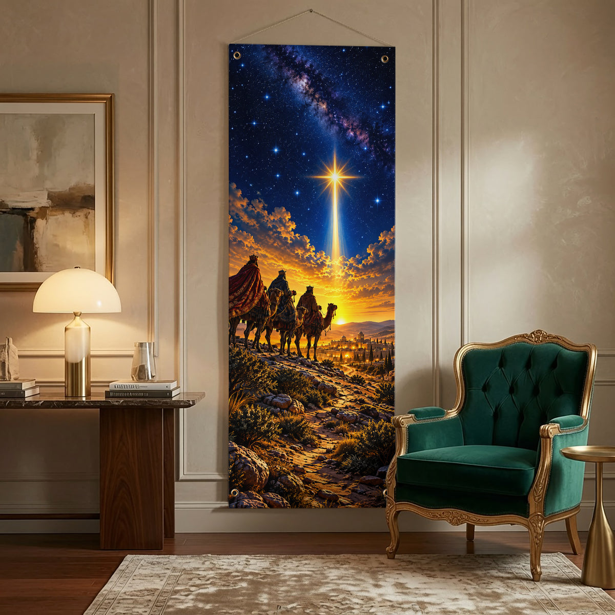 Star of Bethlehem Nativity Christmas Banner Set – Christian Holiday Decor