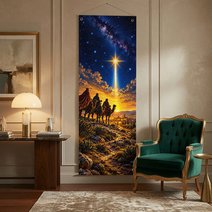 Star of Bethlehem Nativity Christmas Banner Set – Christian Holiday Decor