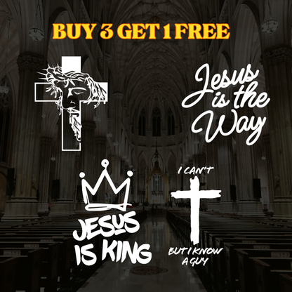 6 inch - Christian Decal Collection – Faith Stickers for Car, Laptop, Water Bottle & Helmet