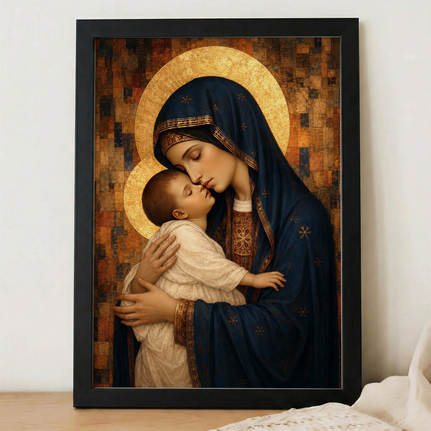 Madonna & Child Sacred Embrace Poster/Canvas