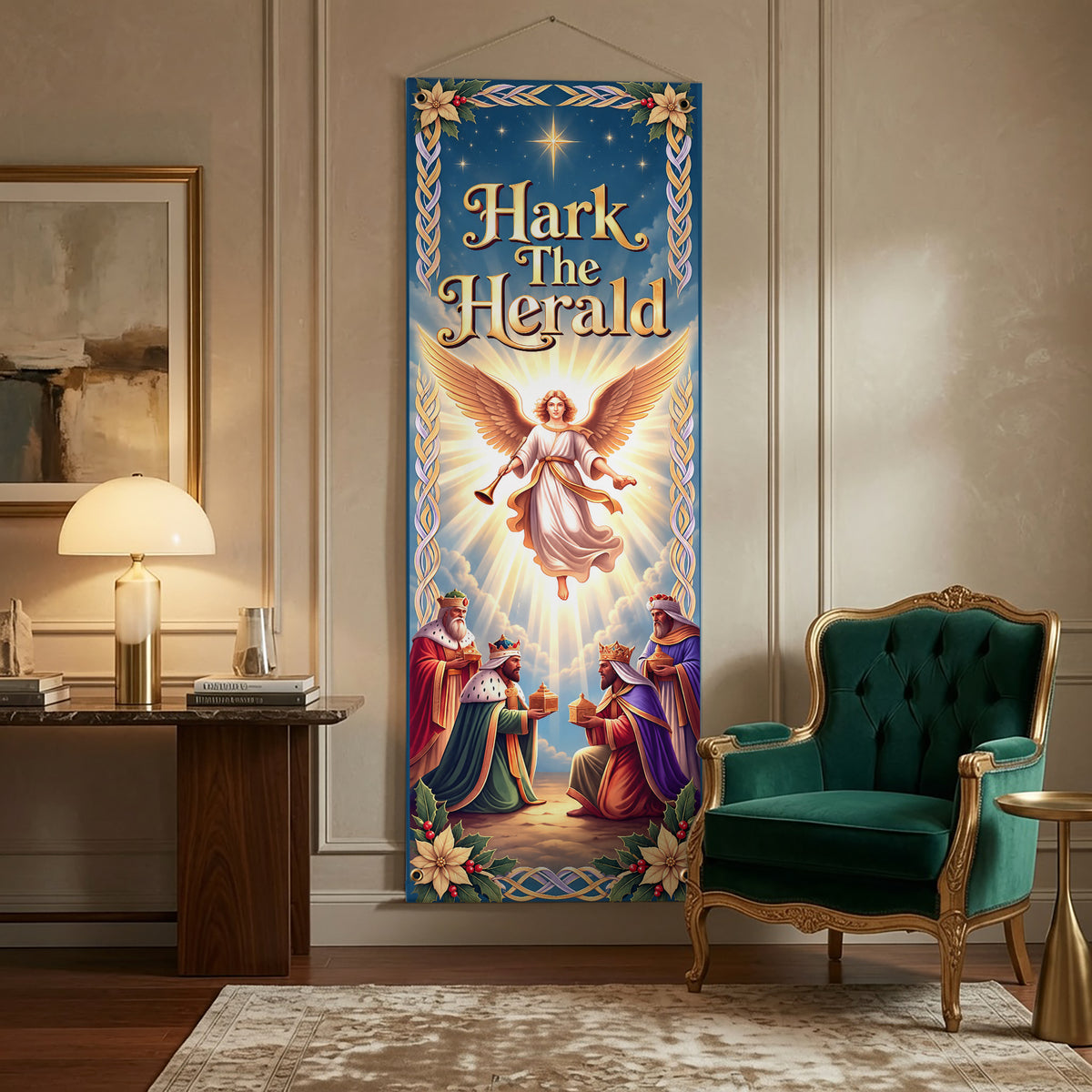 Christian Christmas Carols & Nativity Banner Set – Religious Holiday Hanging Decor