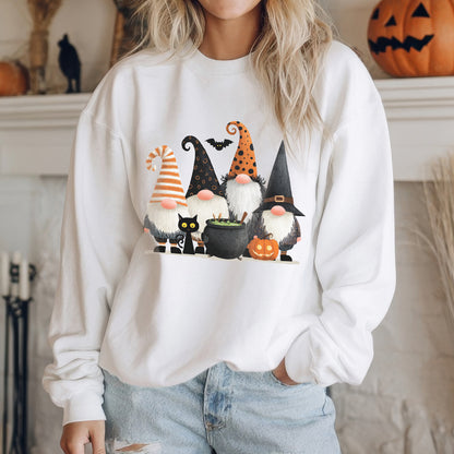 Halloween Gnomes Witch Hats Cute Spooky T-Shirt Adorable Fall Autumn Gnome Squad Tee