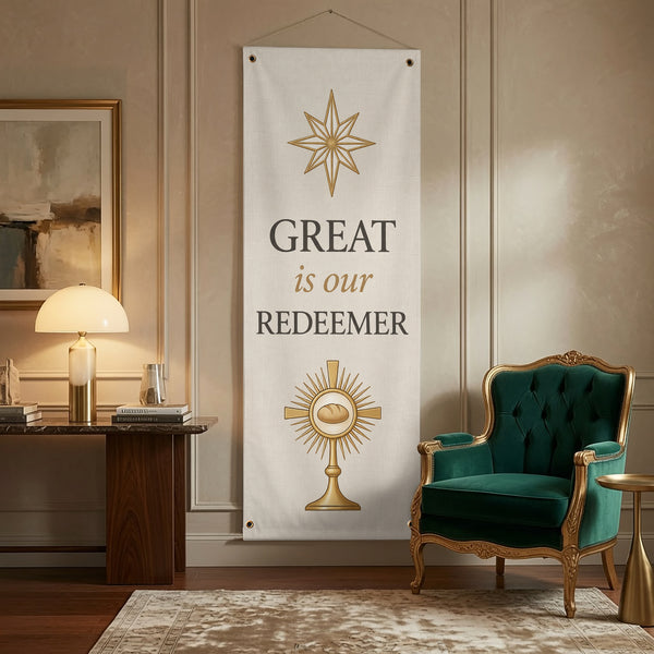 Christian Faith & Hope Banner Set – Elegant Religious Hanging Decor