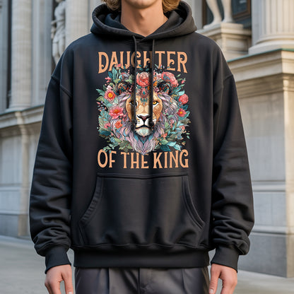 "Daughter of the King" Lion & Floral Christian T-Shirt | Faith Guided Life Apparel