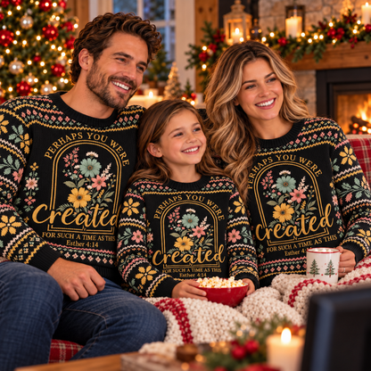 Created For Such A Time As This Christian – Esther 4:14 Faith Holiday Sweater