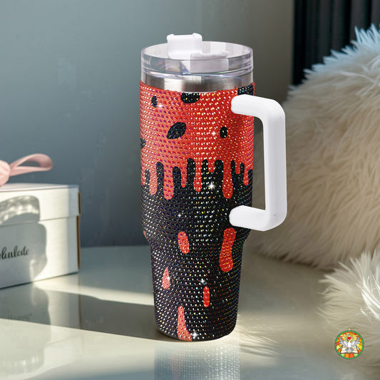 "Bitch" Dripping Bling Diamond Tumbler 40oz - Sparkling Bold Statement Rhinestone Cup
