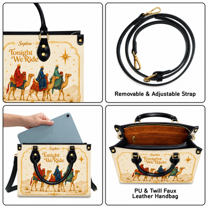 Personalized Tonight We Ride Christian Handbag – Twill Faux Leather & PU Leather