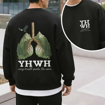 YHWH Every Breath Speaks His Name - Faith Floral - Unisex Tshirt / Hoodie / Sweatshirt - Faith Guided Life