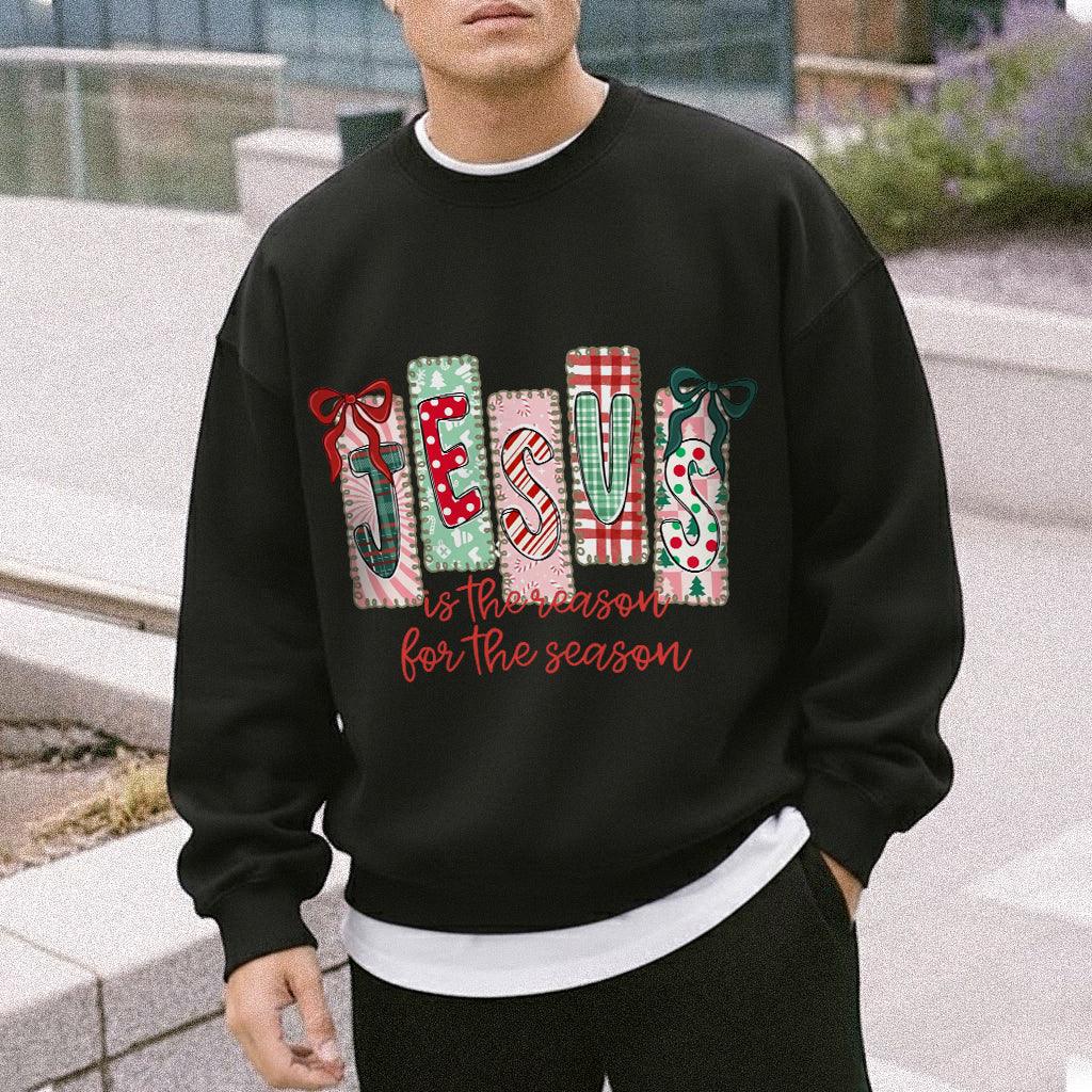 Jesus Is The Reason For The Season Pattern - Merry Christmas - Unisex Tshirt / Hoodie / Sweatshirt - Faith Guided Life