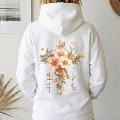 Jesus Is The Light Floral Cross Designs - Faith Floral - Unisex Tshirt / Hoodie / Sweatshirt - Faith Guided Life