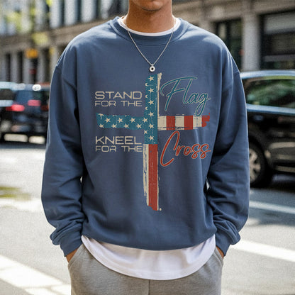Stand for the Flag, Kneel for the Cross 1 - Hold Fast Faith - Unisex Tshirt / Hoodie / Sweatshirt