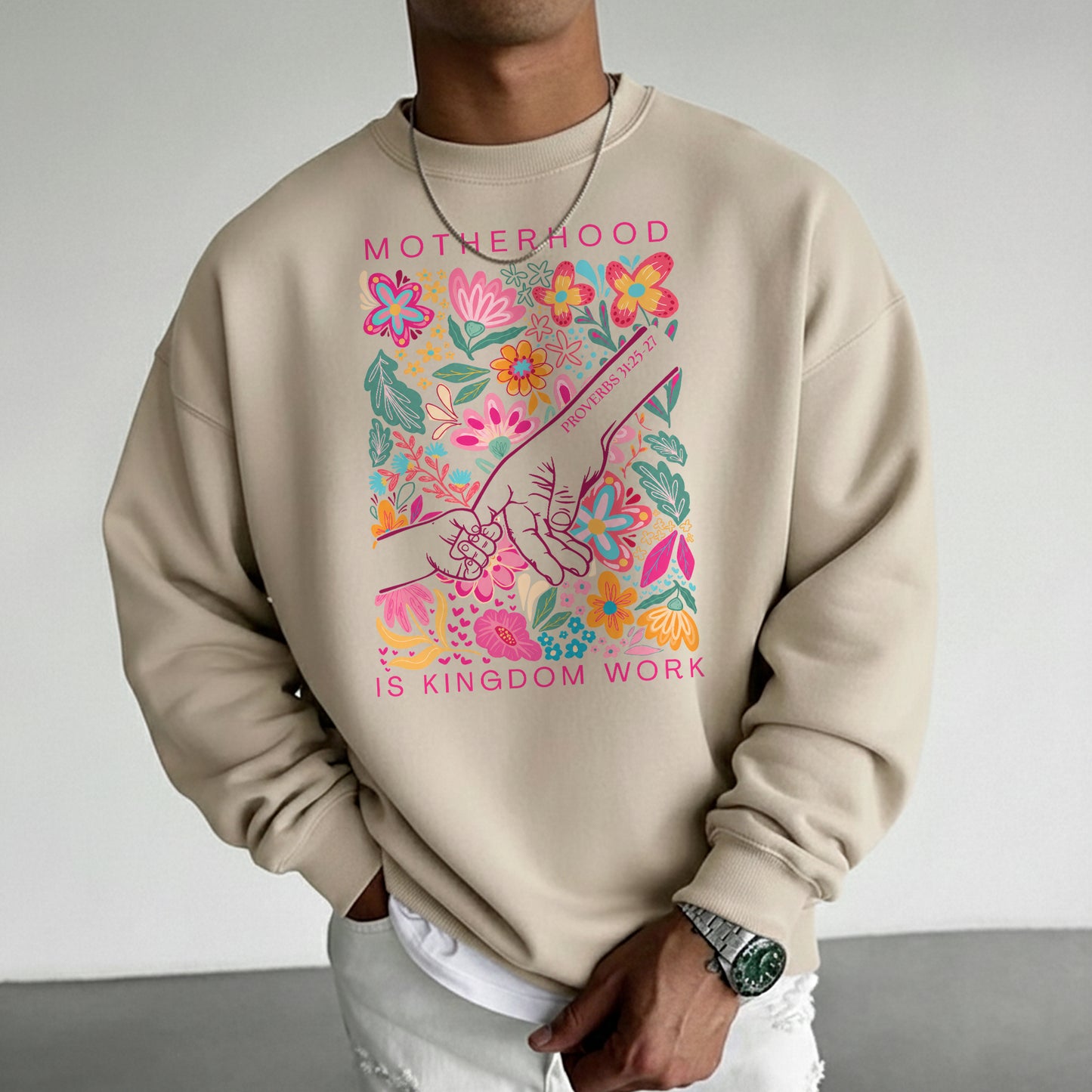 Kingdom Work" - Floral Hand and Flower Design – Unisex Tshirt / Hoodie / Sweatshirt