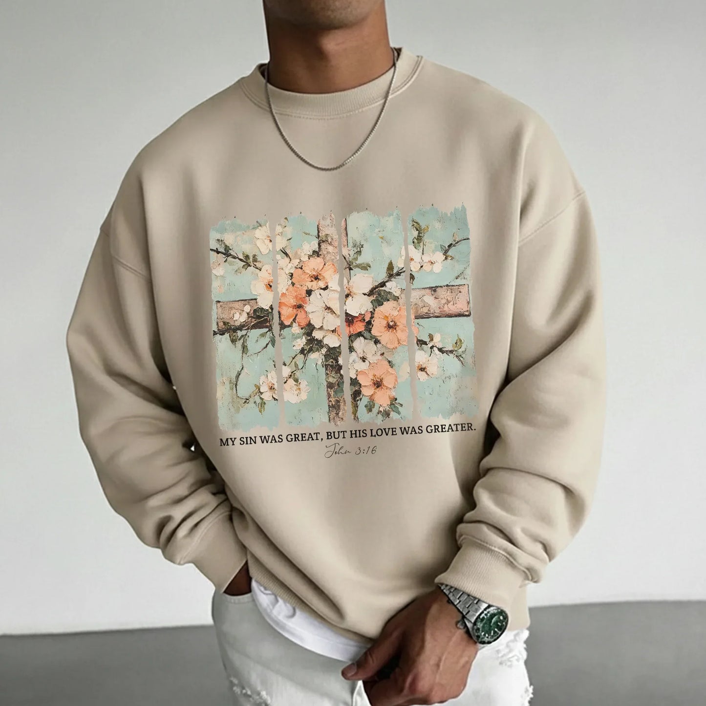 My Sin Was Great, His Love Was Greater - Faith Floral - Unisex Tshirt / Hoodie / Sweatshirt - Faith Guided Life