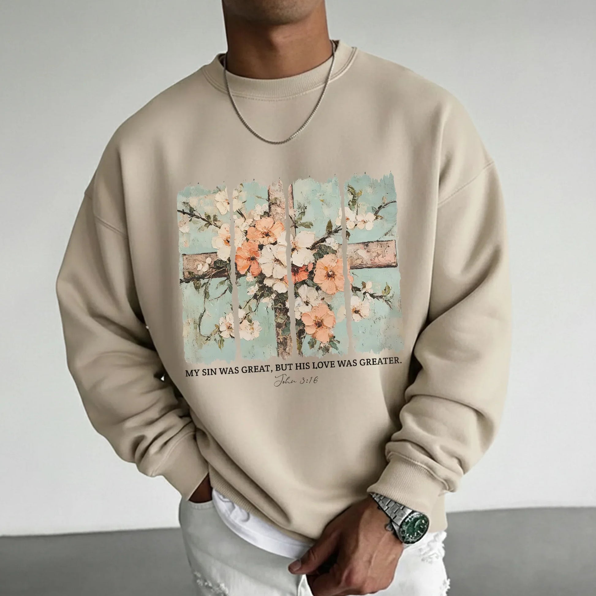 My Sin Was Great, His Love Was Greater - Faith Floral - Unisex Tshirt / Hoodie / Sweatshirt - Faith Guided Life