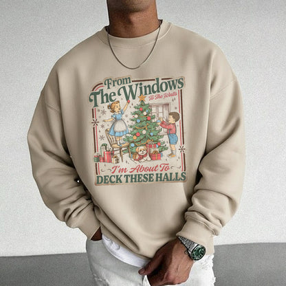 Deck These Halls – Christmas Tree Scene - Old Christmas Days - Unisex Tshirt / Hoodie / Sweatshirt