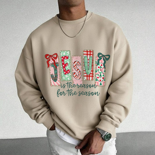 Jesus Is The Reason For The Season Pattern - Merry Christmas - Unisex Tshirt / Hoodie / Sweatshirt