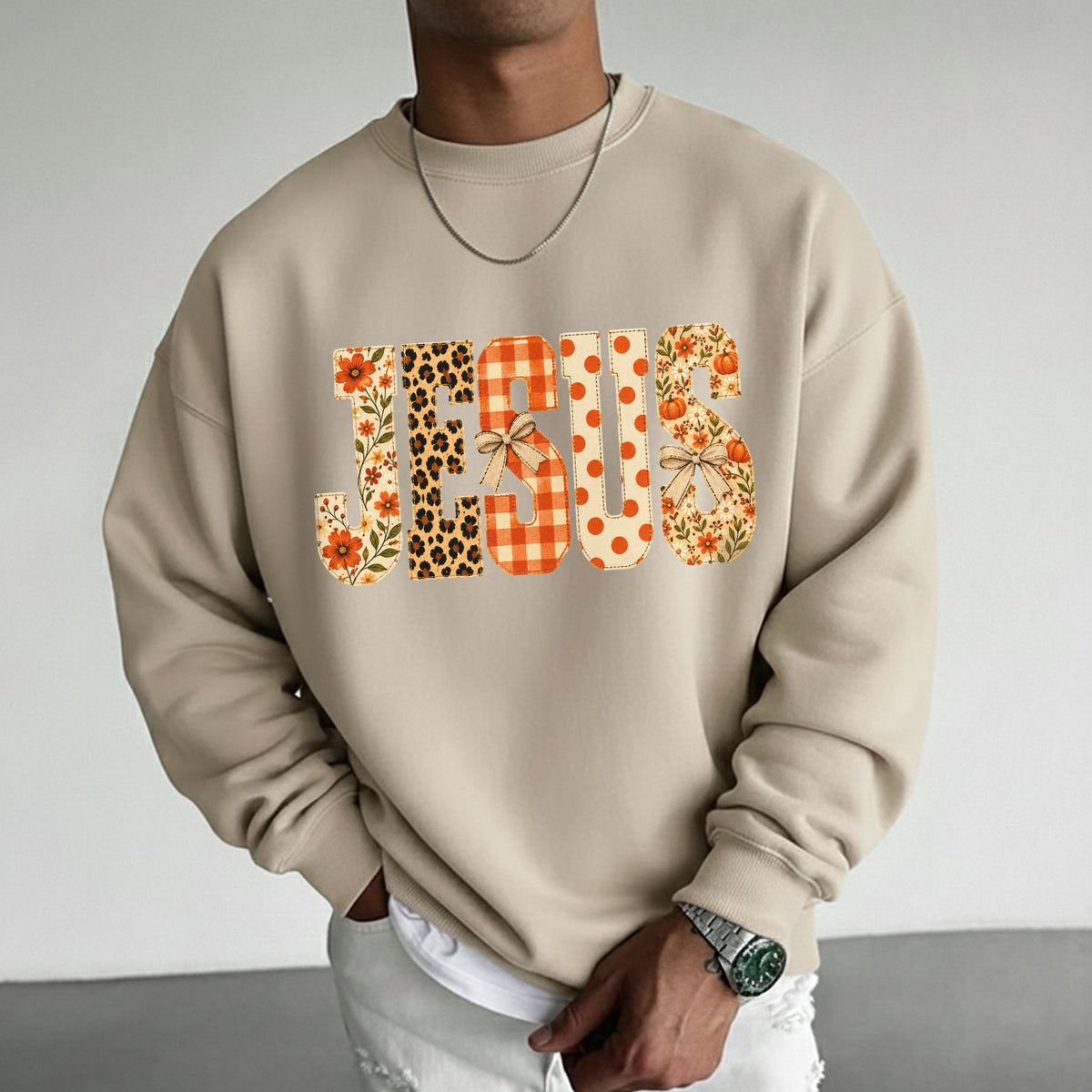 Jesus Fall Floral Leopard - Unisex Tshirt / Hoodie / Sweatshirt