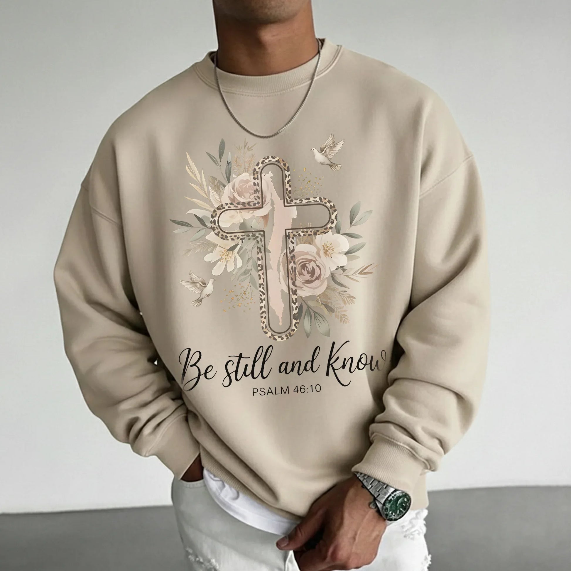 Be Still and Know Floral Cross Design - Faith Floral - Unisex Tshirt / Hoodie / Sweatshirt - Faith Guided Life