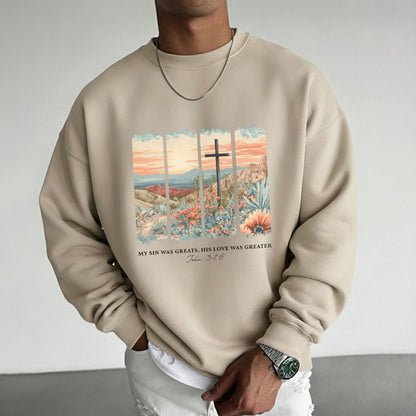 John 3:16 Christian Desert Landscape – He is Risen – Unisex Tshirt / Hoodie / Sweatshirt