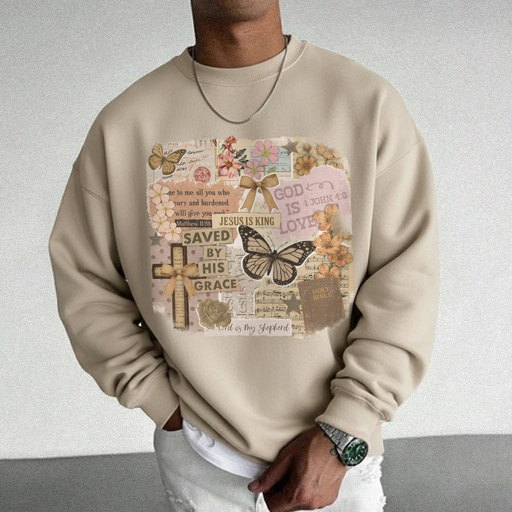 Christian Scrapbook Save by his Grace - Christian Doodle - Unisex Tshirt / Hoodie / Sweatshirt