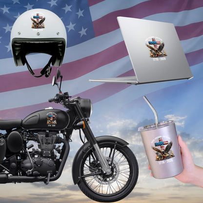 [NEW] Waterproof USA 250 Faith Freedom Eagle Cross Decal – 1776–2026 Patriotic Design