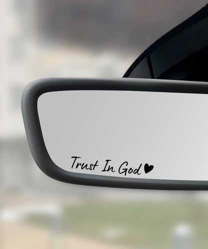 Trust in God Mirror Decals for Cars, Trucks, Motorcycles