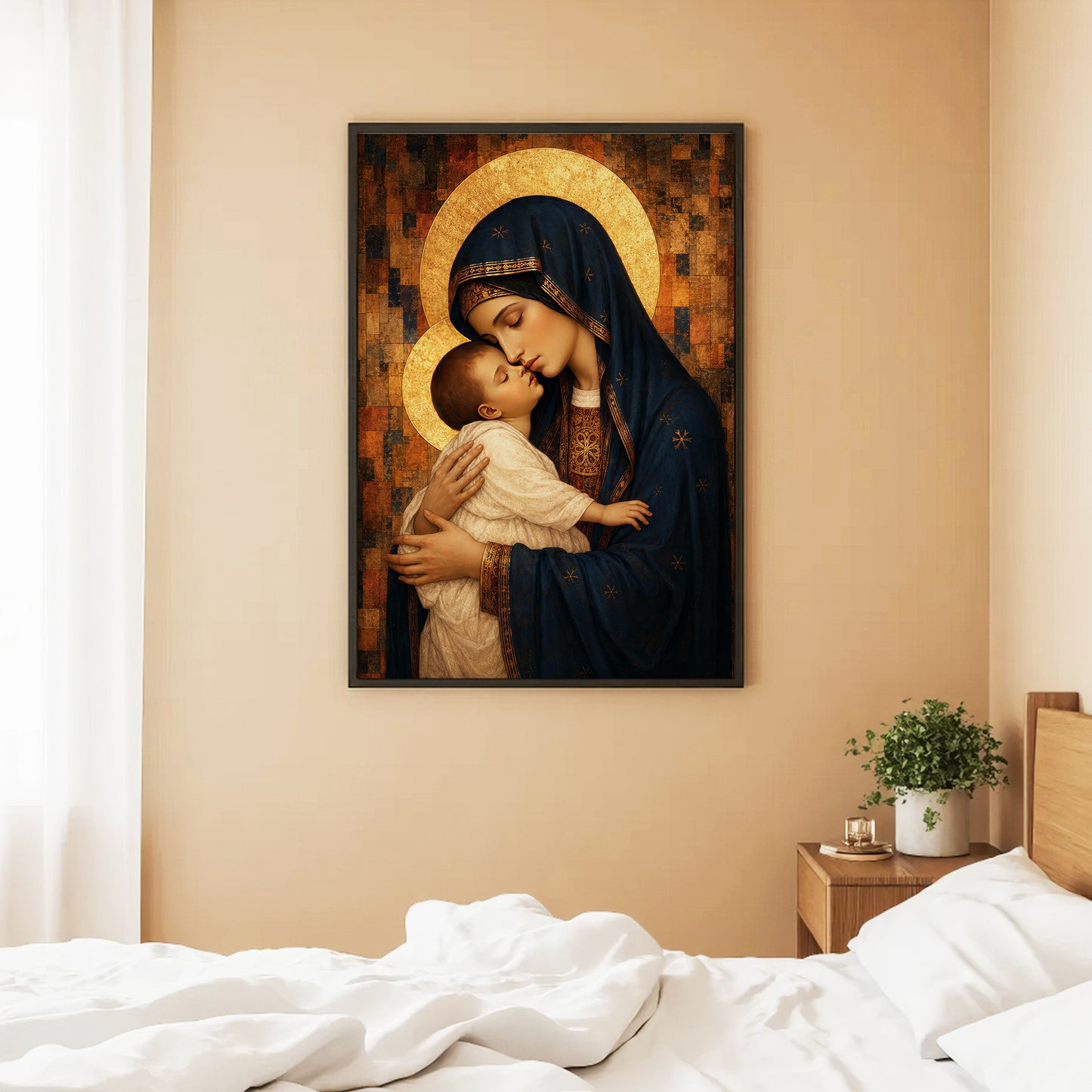 Madonna & Child Sacred Embrace Poster/Canvas