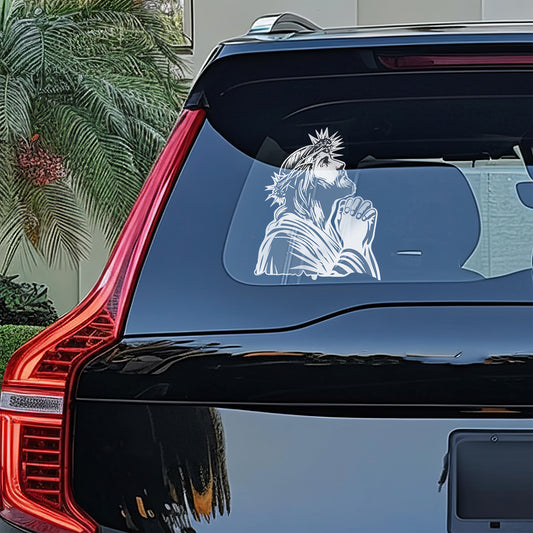 Praying Jesus Decal - Large Graphic for Trucks, Cars, Walls