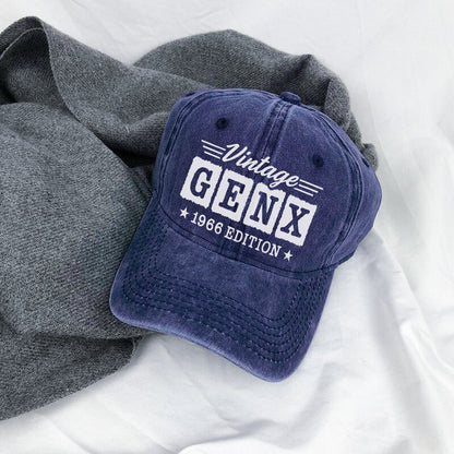 Vintage GenX [Custom Year] Edition Baseball Cap - Generation X Pride