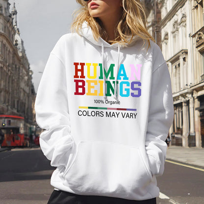 "Human Beings - Colors May Vary" Unisex Diversity T-Shirt | 100% Organic Equality Statement Tee
